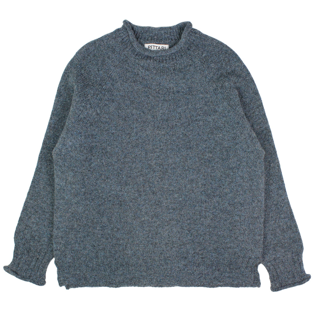 Pittari Knitwear Seti Heritage Fishermans Sweater Hemlock Blue Heather - Merchant Menswear