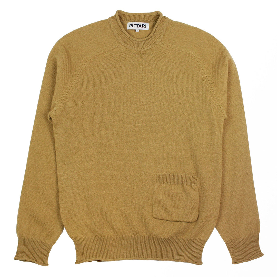 Pittari Knitwear Usk Lambswool Pocket Crew Medallion - Merchant Menswear