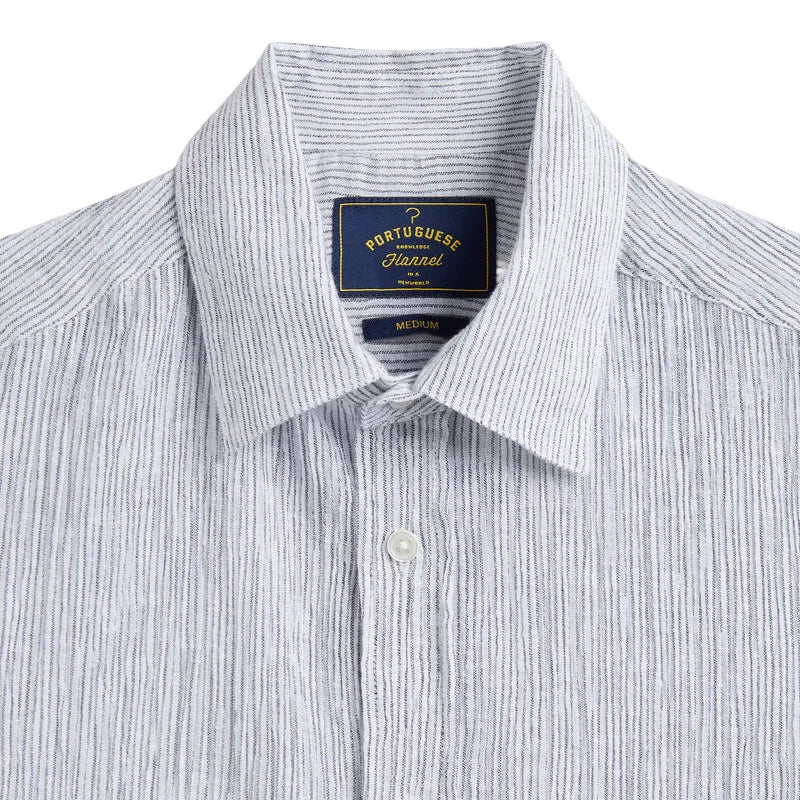 Portuguese Flannel Aaron Shirt White - Merchant Menswear