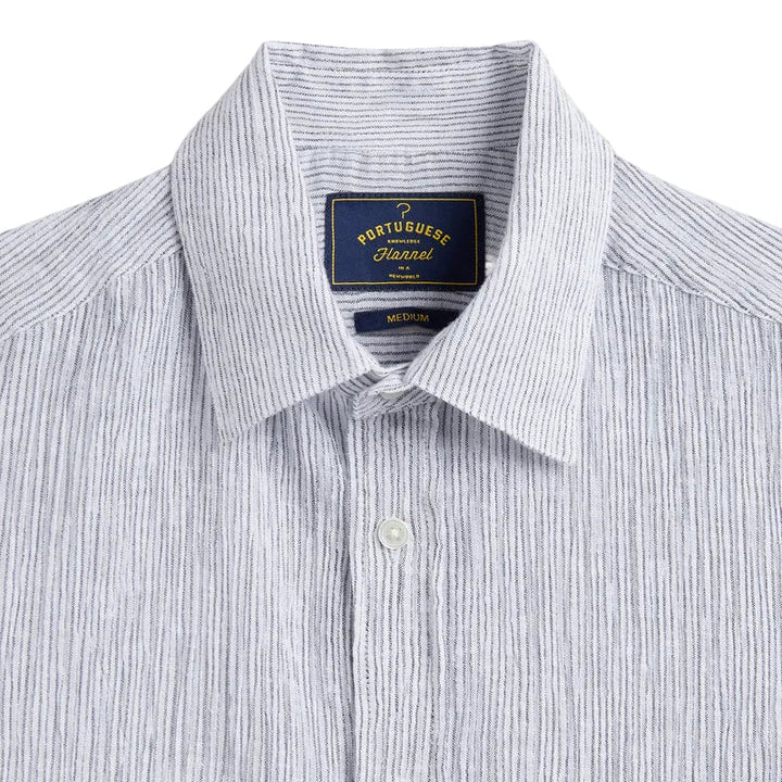 Portuguese Flannel Aaron Shirt White - Merchant Menswear