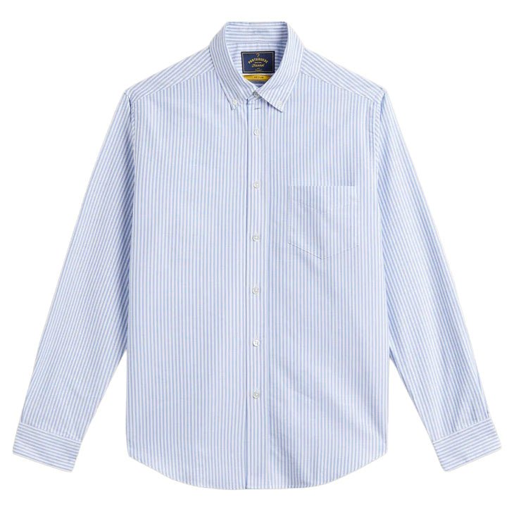 Portuguese Flannel Belavista Blue Stripe Shirt - Merchant Menswear