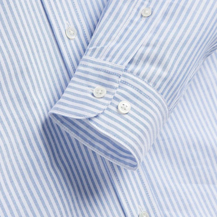 Portuguese Flannel Belavista Blue Stripe Shirt - Merchant Menswear