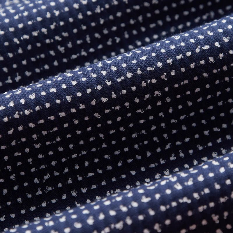 Portuguese Flannel Dots Shirt Navy - Merchant Menswear