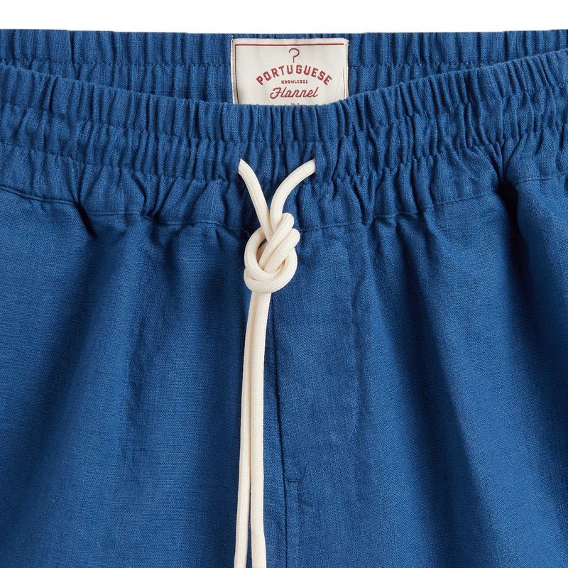Portuguese Flannel Embroidery Nature Shorts Blue - Merchant Menswear