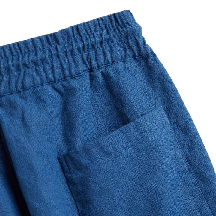Portuguese Flannel Embroidery Nature Shorts Blue - Merchant Menswear