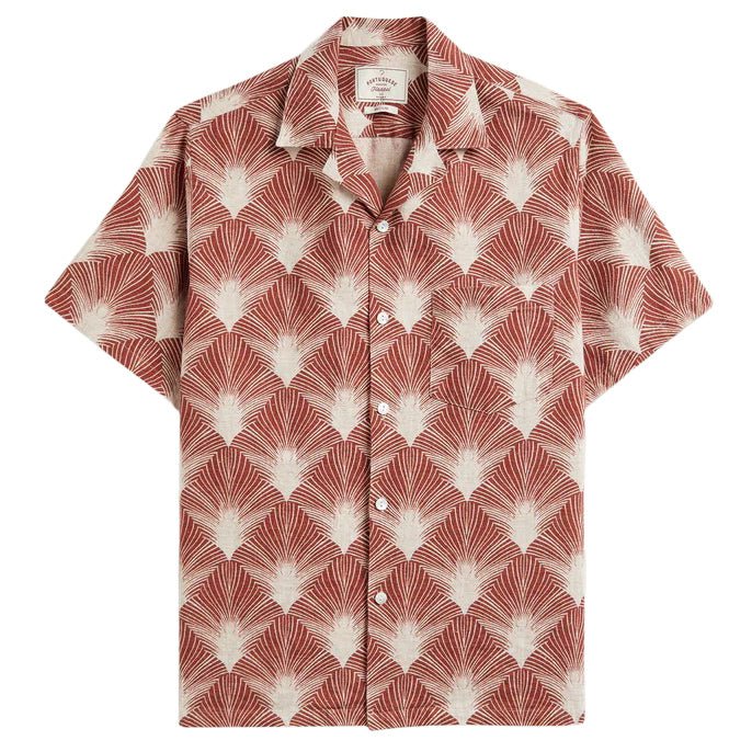 Portuguese Flannel Feathers Shirt Rust - Merchant Menswear