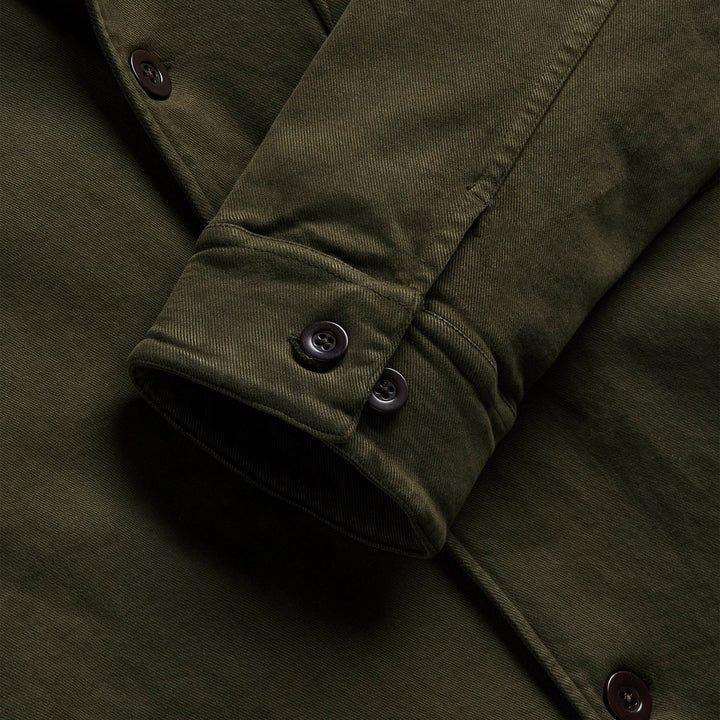 Portuguese Flannel Labura Cotton Chore Jacket Olive - Merchant Menswear