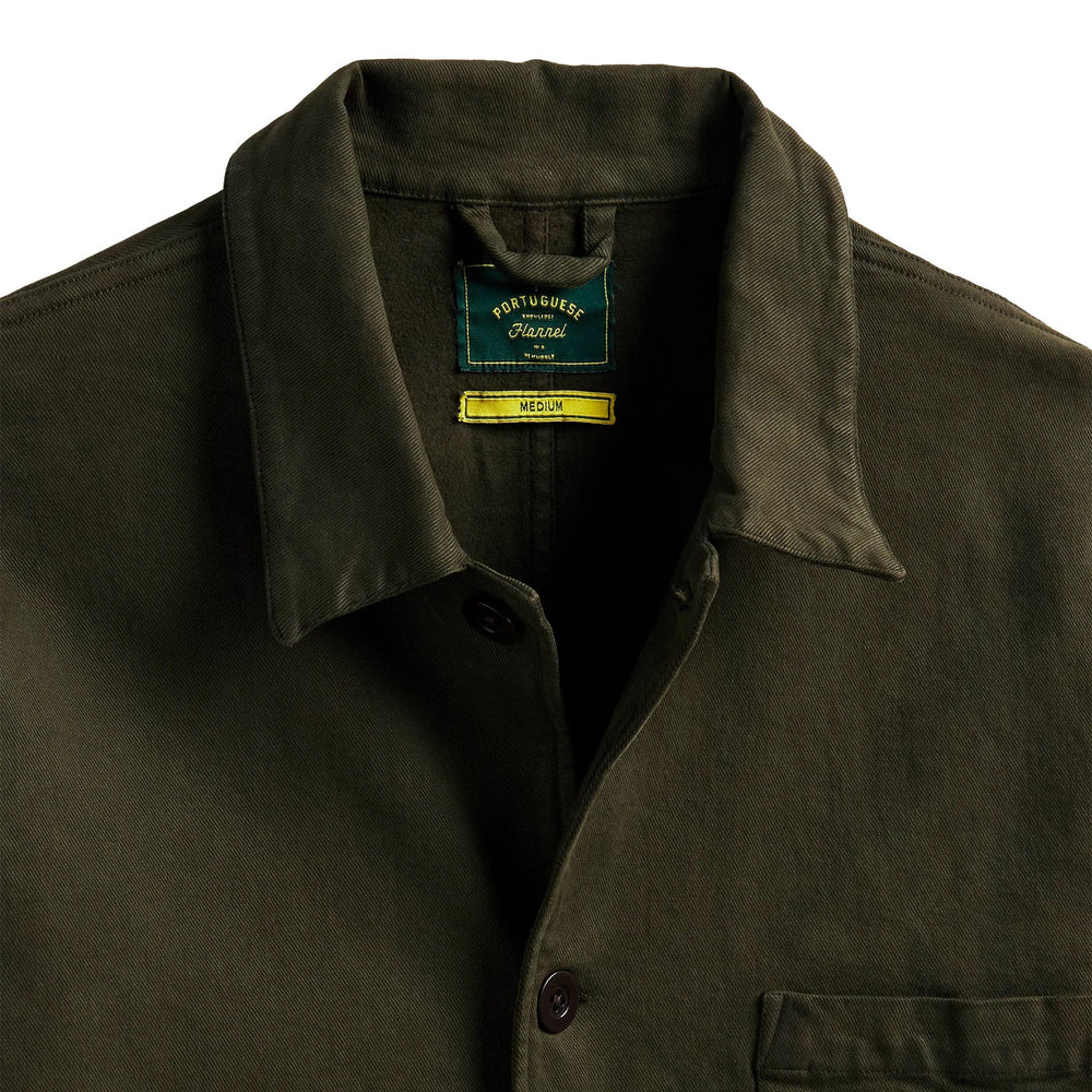 Portuguese Flannel Labura Cotton Chore Jacket Olive - Merchant Menswear