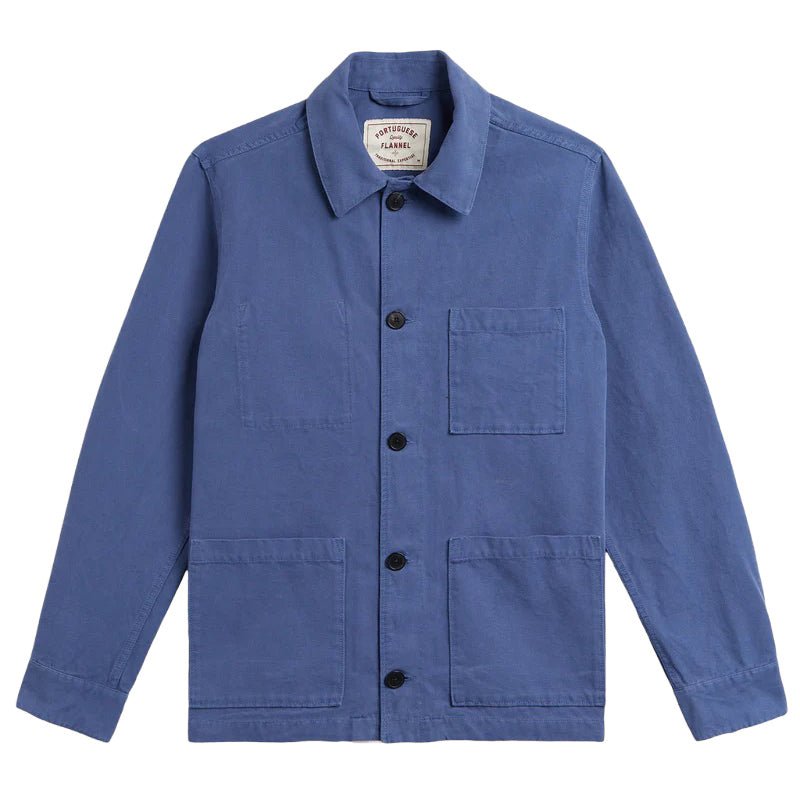 Portuguese Flannel Legacy Canvas Jacket Blue - Merchant Menswear