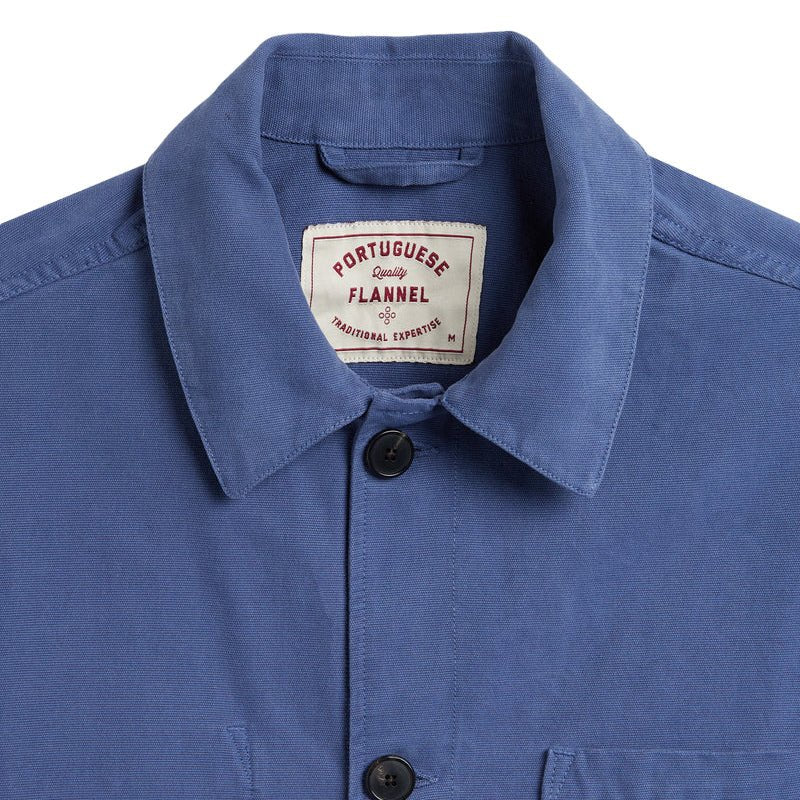Portuguese Flannel Legacy Canvas Jacket Blue - Merchant Menswear