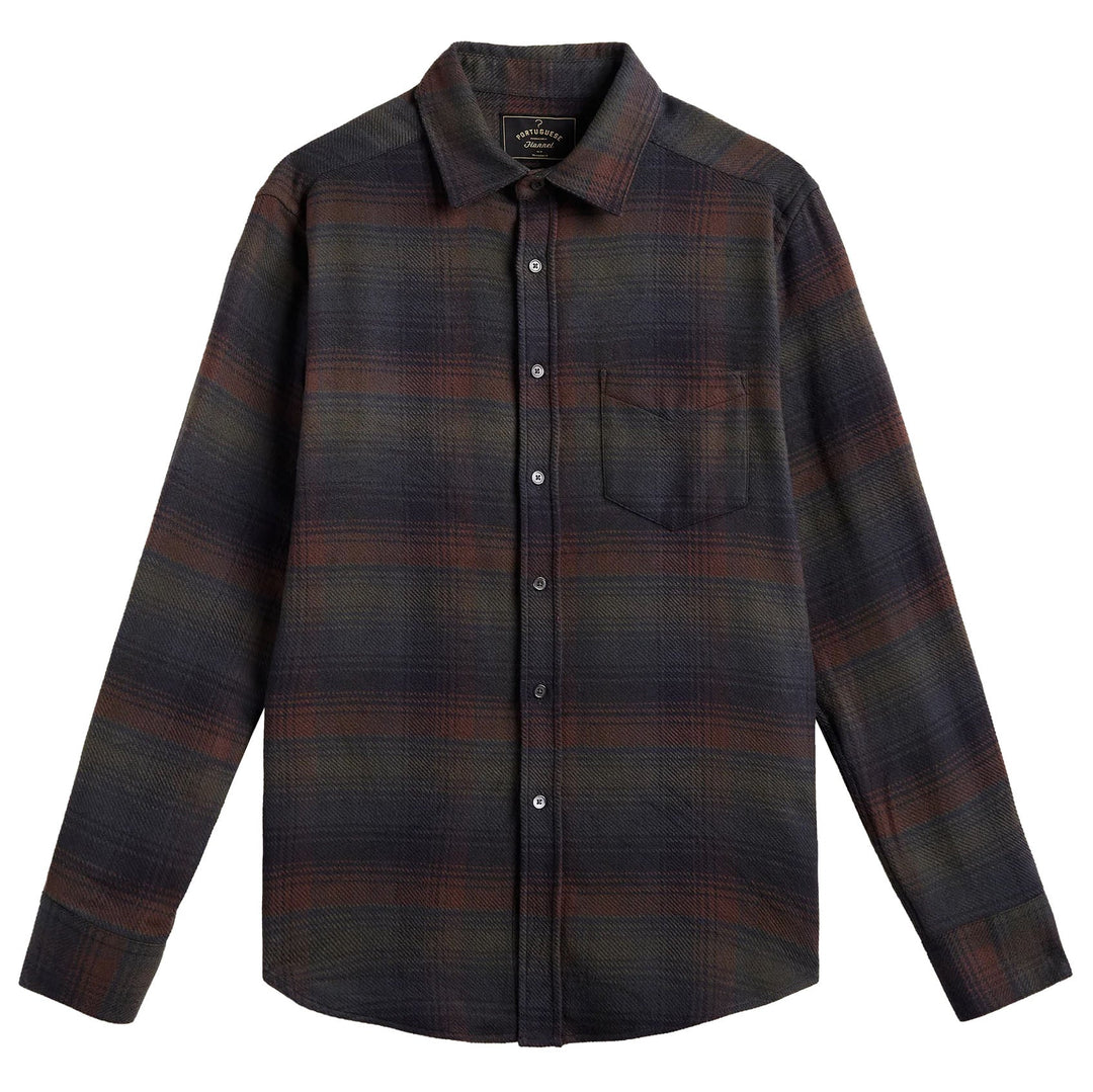Portuguese Flannel Old Pine Shirt Green Multi - Merchant Menswear