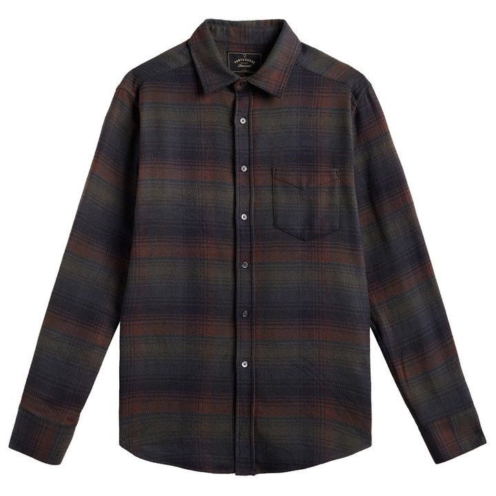 Portuguese Flannel Old Pine Shirt Green Multi - Merchant Menswear