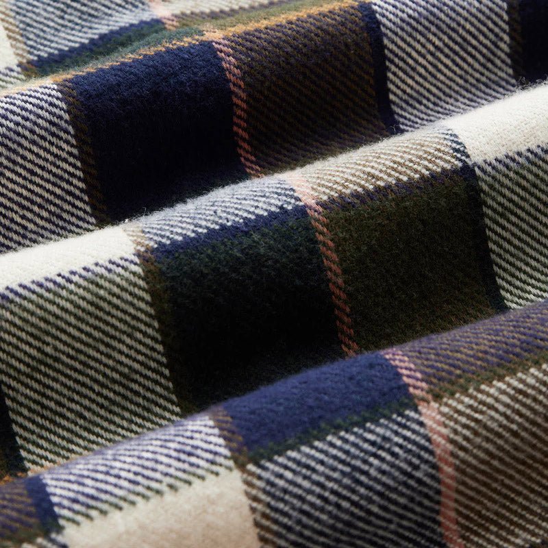 Portuguese Flannel Pine Multi Check Shirt Blue / Green - Merchant Menswear