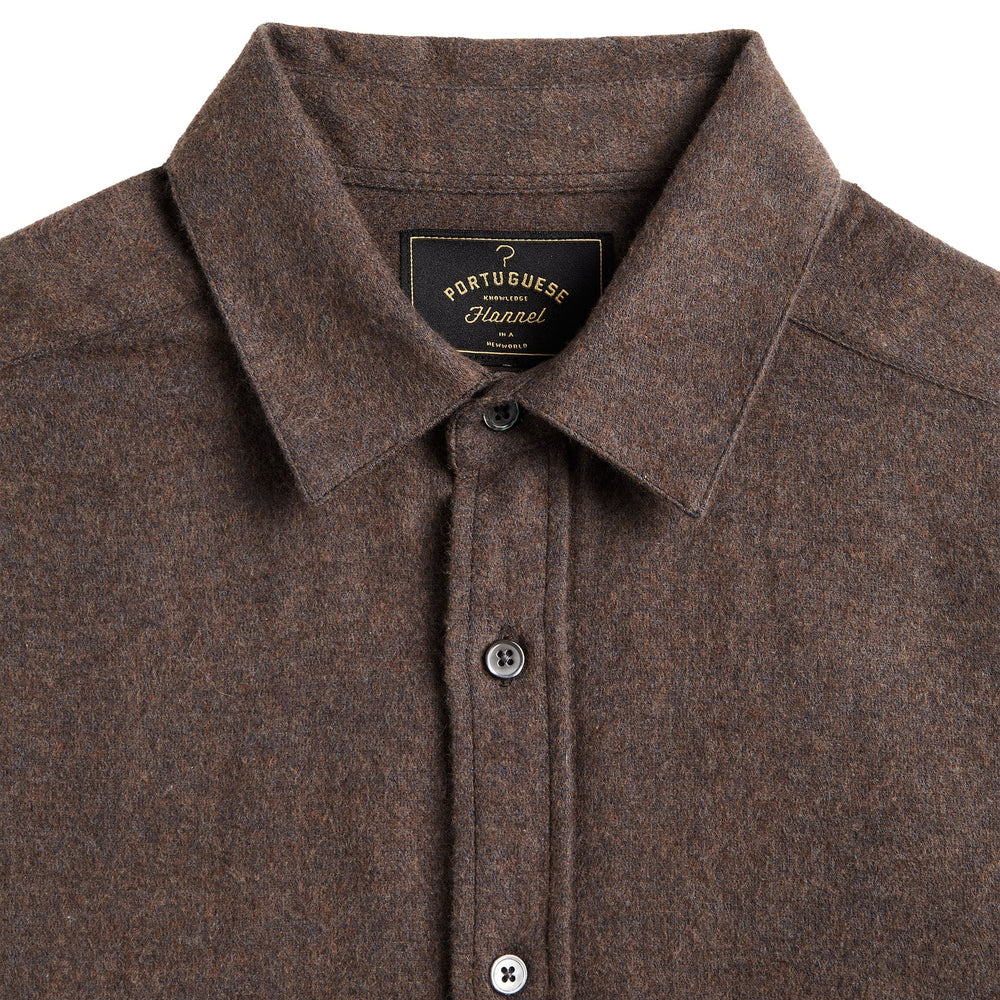 Portuguese Flannel Suavis Flannel Check Shirt Brown - Merchant Menswear