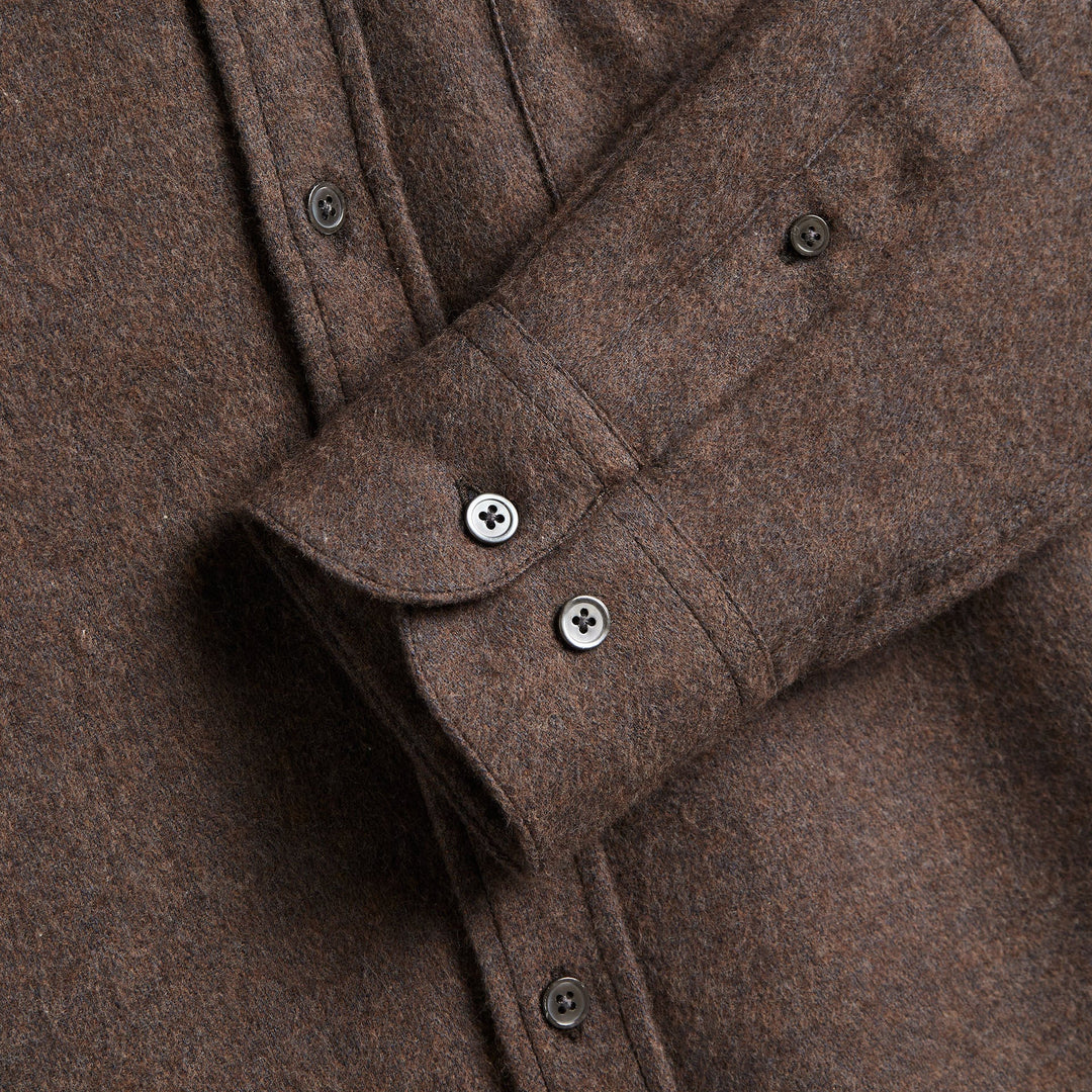 Portuguese Flannel Suavis Flannel Check Shirt Brown - Merchant Menswear