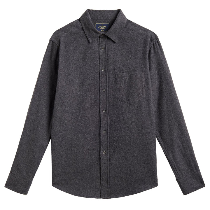 Portuguese Flannel Suavis Flannel Check Shirt Grey - Merchant Menswear