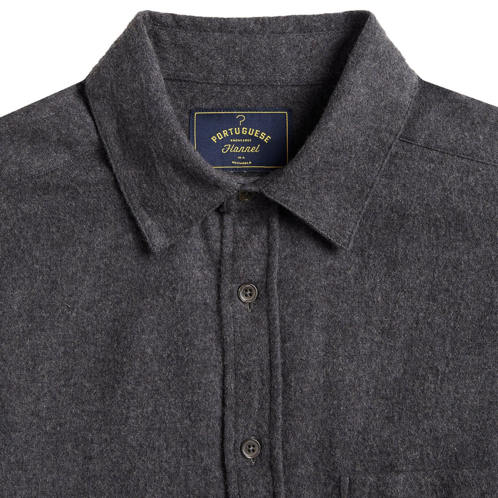 Portuguese Flannel Suavis Flannel Check Shirt Grey - Merchant Menswear