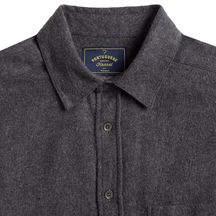 Portuguese Flannel Suavis Flannel Check Shirt Grey - Merchant Menswear