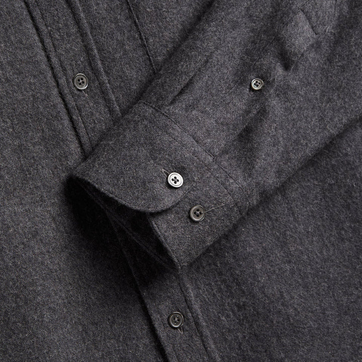 Portuguese Flannel Suavis Flannel Check Shirt Grey - Merchant Menswear