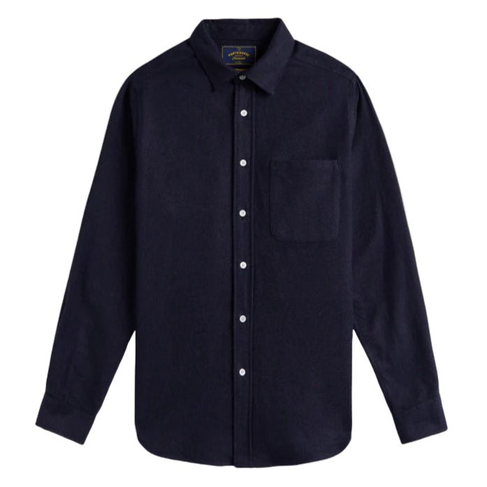 Portuguese Flannel Teca 2.0 Flannel Shirt Navy - Merchant Menswear