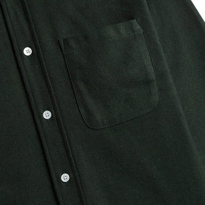 Portuguese Flannel Teca Flannel Shirt Forest Green - Merchant Menswear