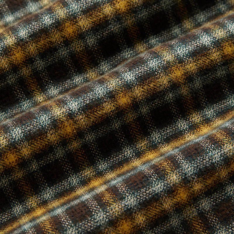 Portuguese Flannel Vouga B/D Flannel Check Shirt Green Multi - Merchant Menswear