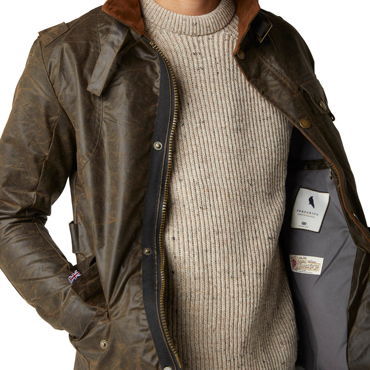 Bexley Jacket Brown Front Detail View Image