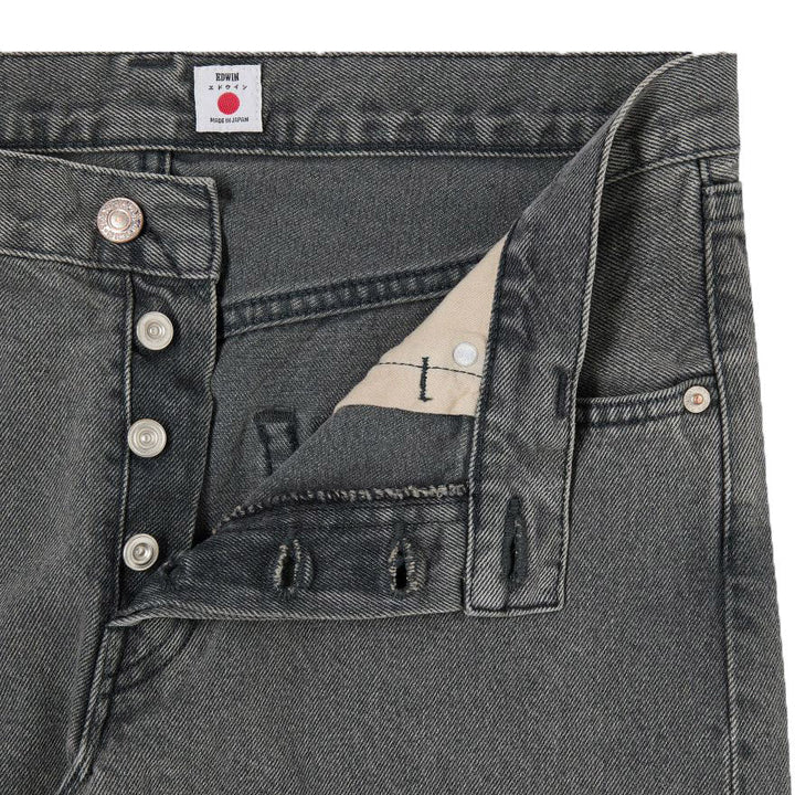 Regular Tapered Kaihara Denim Black Light Used - Merchant Menswear