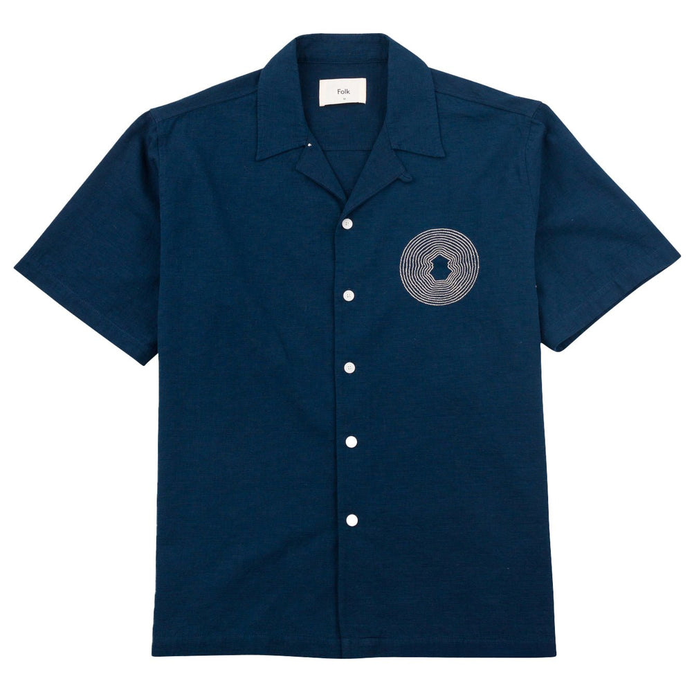 Relaxed Soft Collar Shirt Navy - Merchant Menswear