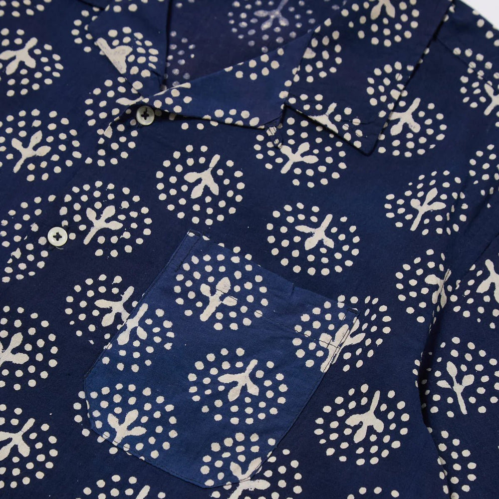 Road Shirt Magic Circle Print Navy - Merchant Menswear