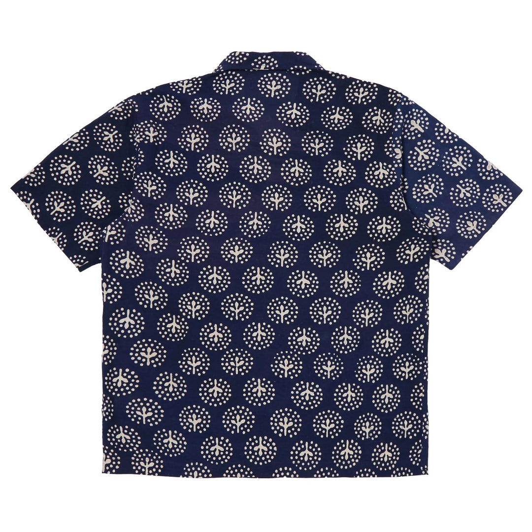 Road Shirt Magic Circle Print Navy - Merchant Menswear