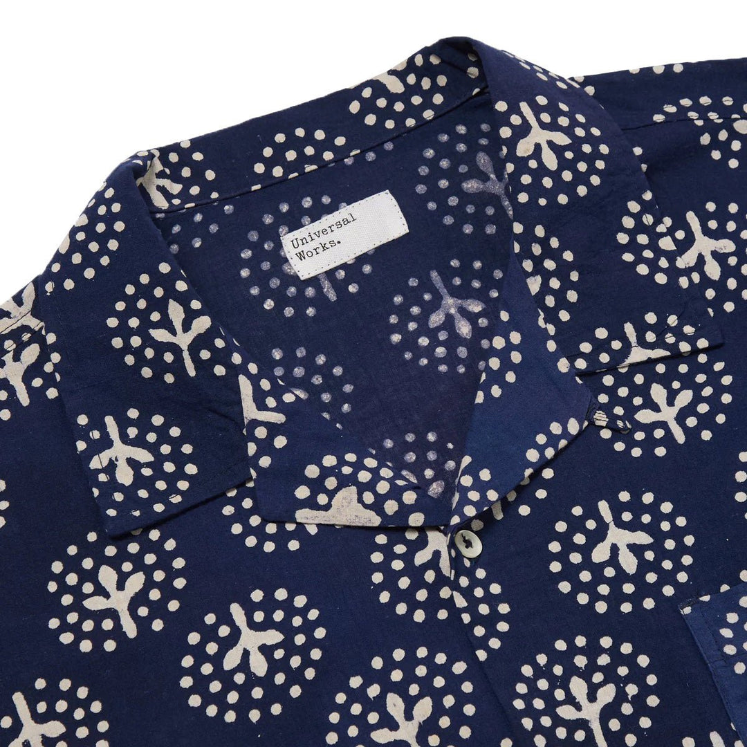 Road Shirt Magic Circle Print Navy - Merchant Menswear