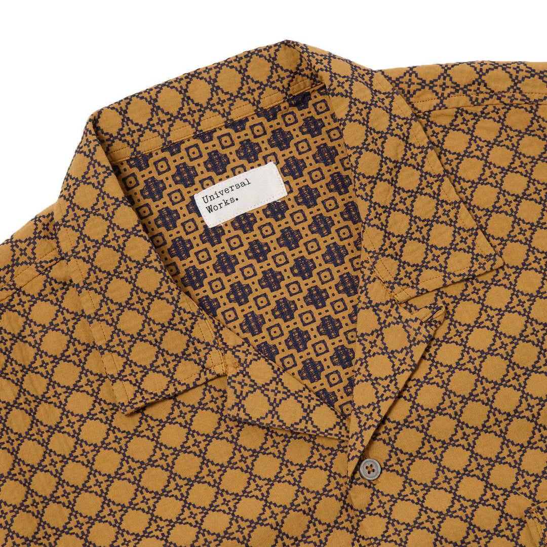 Road Shirt Rhodes Cotton Gold / Navy - Merchant Menswear