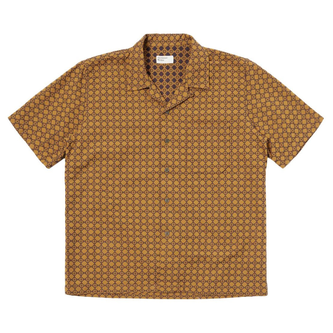 Road Shirt Rhodes Cotton Gold / Navy - Merchant Menswear