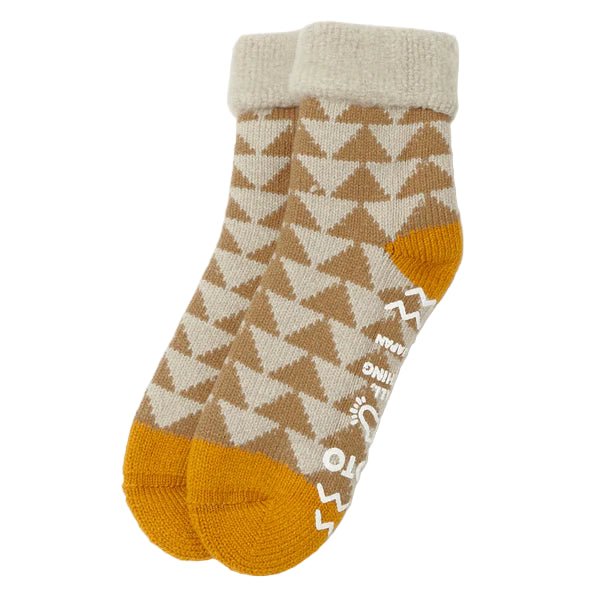 RoToTo Comfy Room Socks Beige/Gold - Merchant Menswear