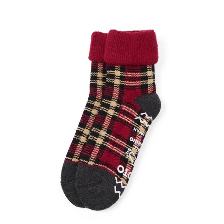 RoToTo Comfy Room Socks Dark Red/Black - Merchant Menswear
