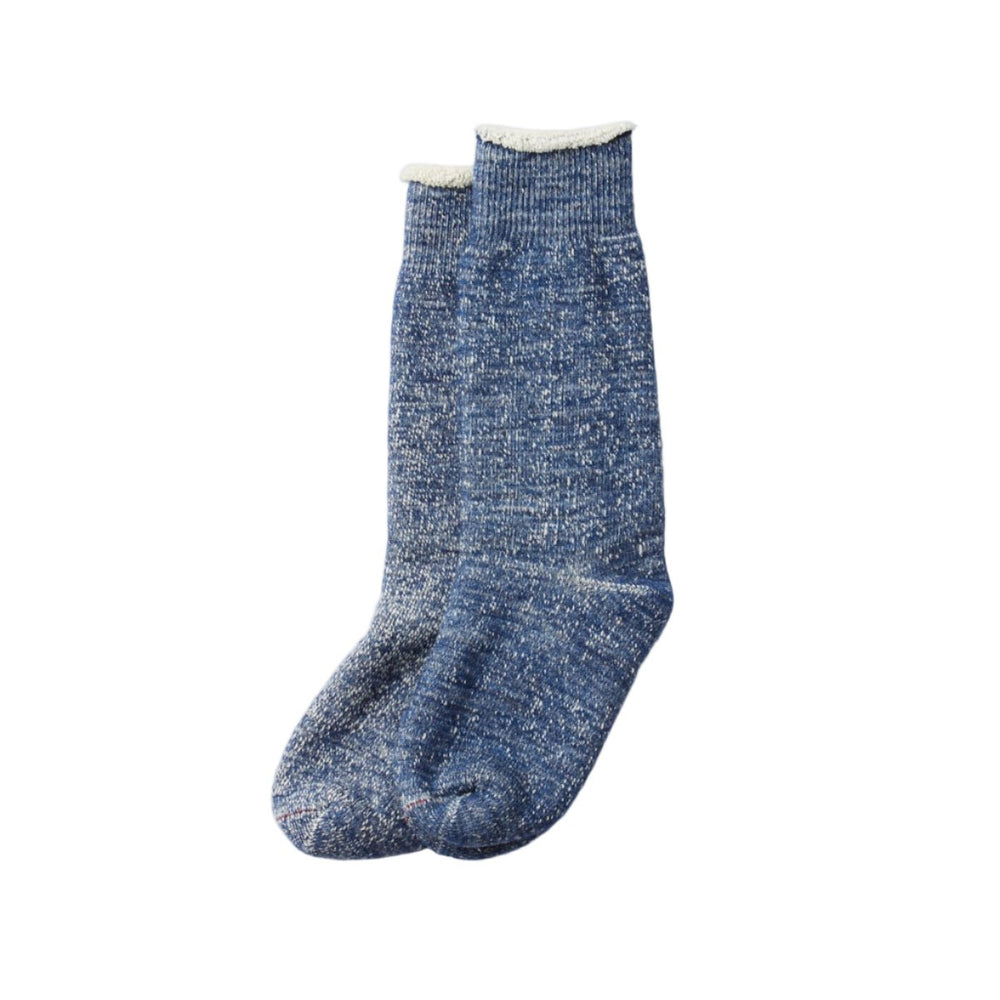RoToTo Double Face Crew Socks Deep Ocean - Merchant Menswear