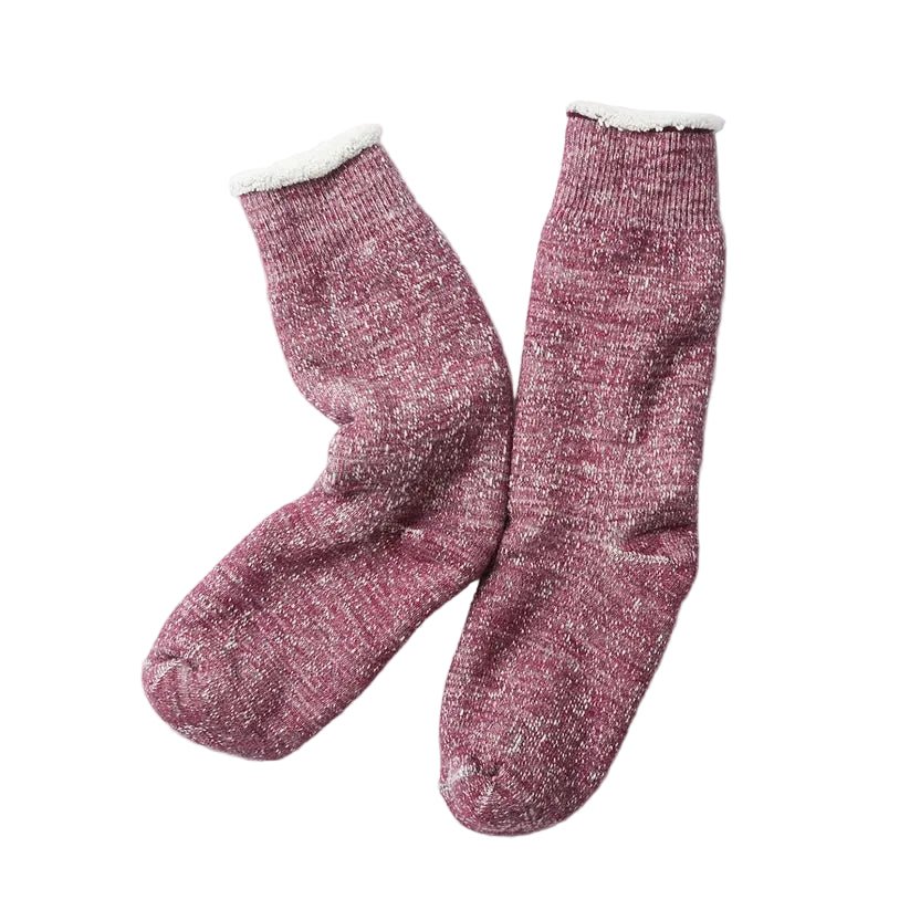RoToTo Double Face Crew Socks Grape - Merchant Menswear