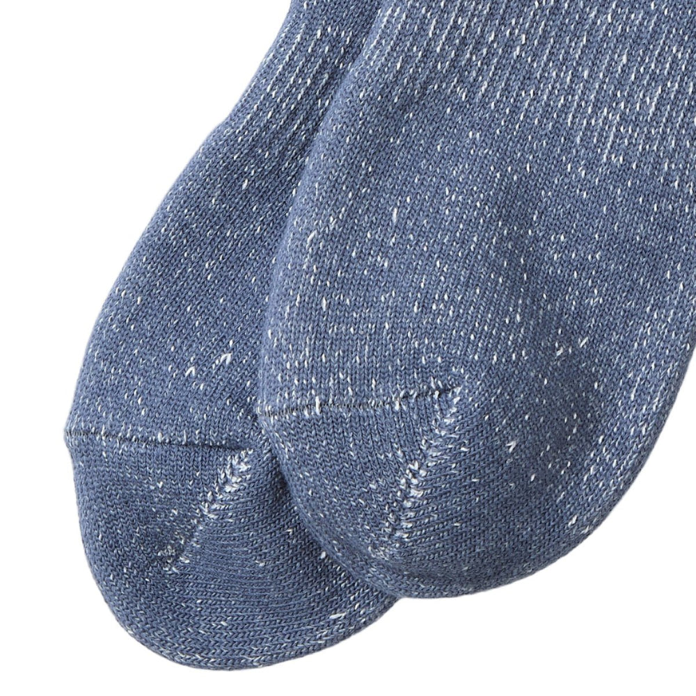 RoToTo Washi Pile Crew Socks Slate Blue - Merchant Menswear