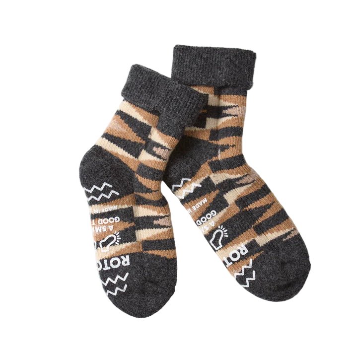 RoToTo Wool Native Room Socks Charcoal - Merchant Menswear