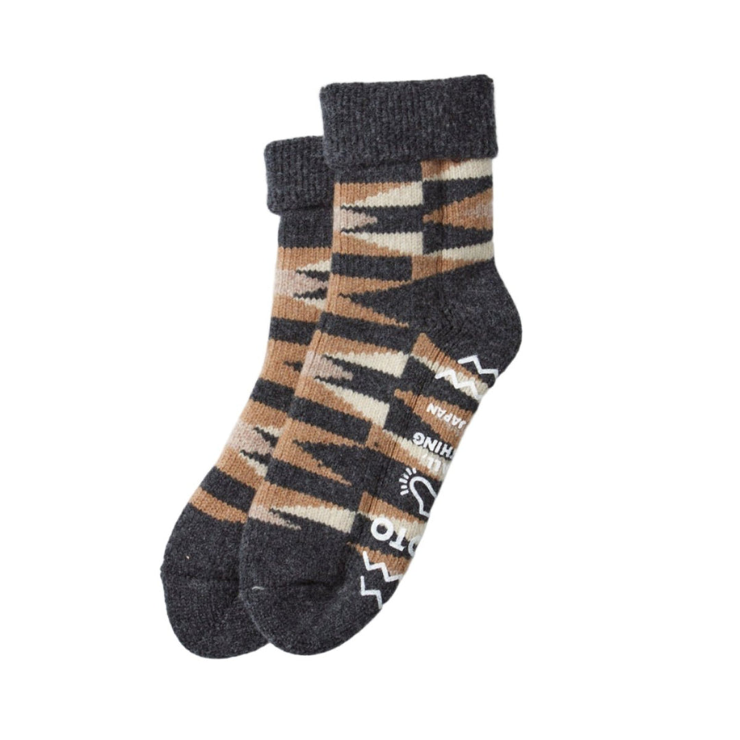 RoToTo Wool Native Room Socks Charcoal - Merchant Menswear