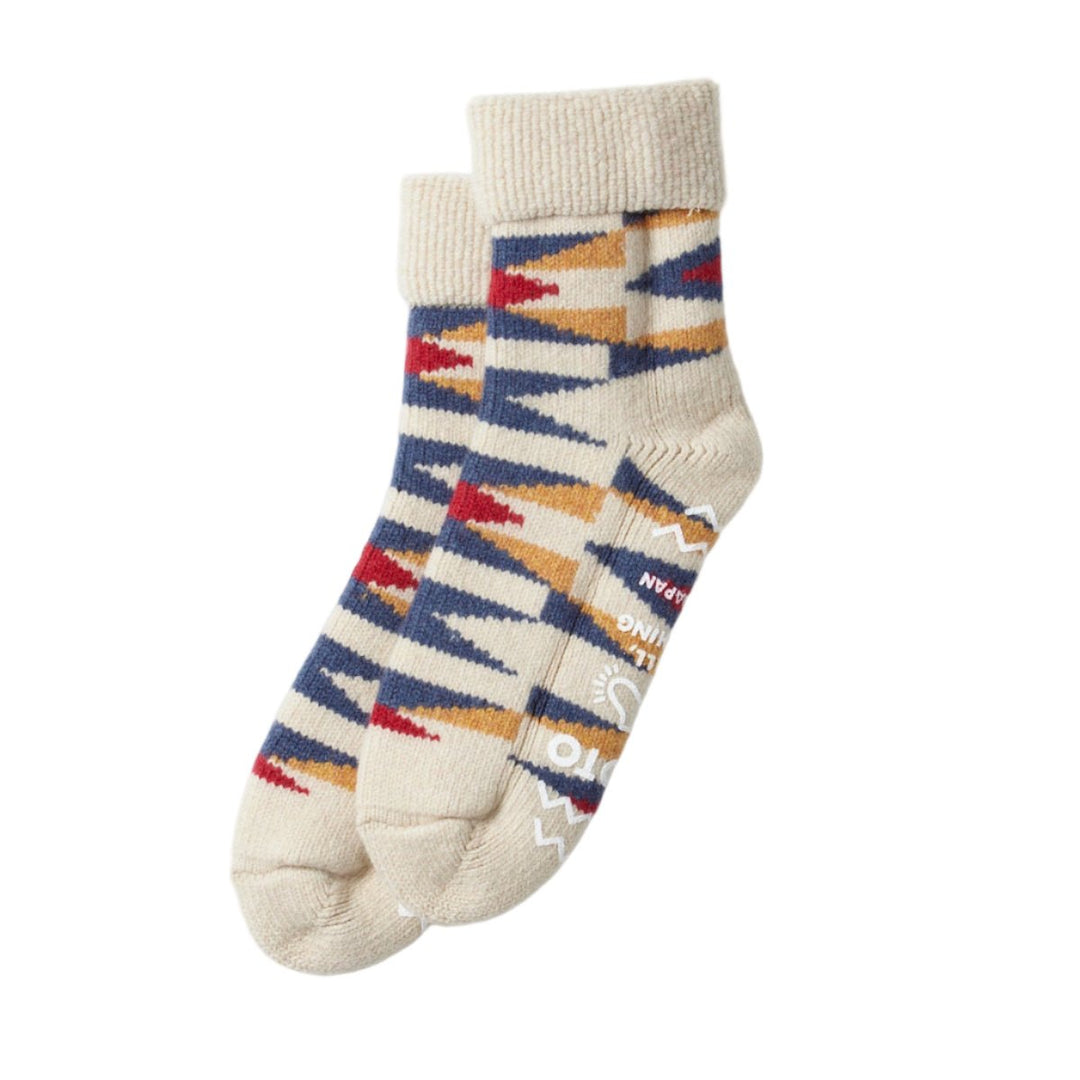 RoToTo Wool Native Room Socks Ivory - Merchant Menswear