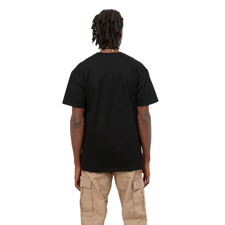 Carhartt WIP Chase Tee Black Gold Model Back