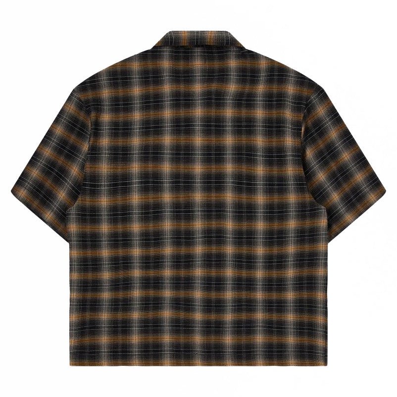 Saga Short Sleeve Shirt Black / Yellow - Merchant Menswear