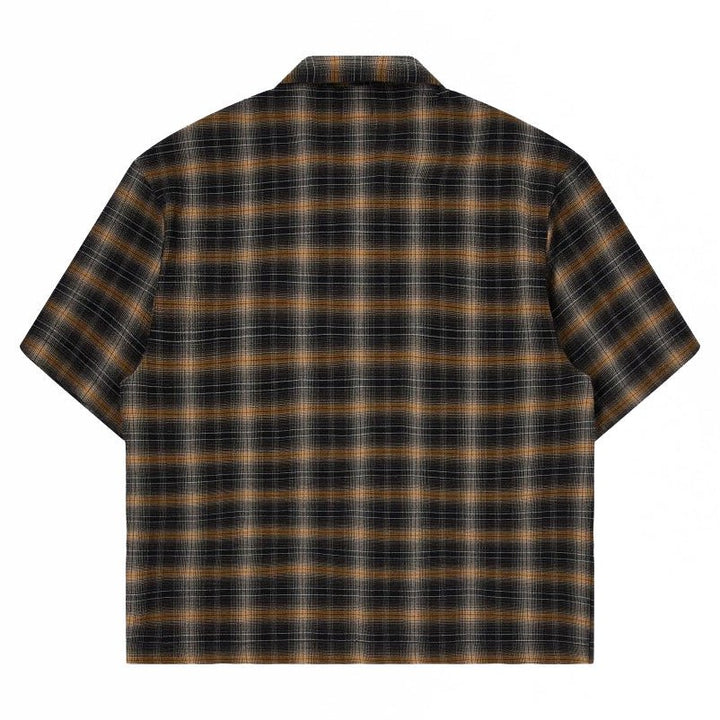 Saga Short Sleeve Shirt Black / Yellow - Merchant Menswear