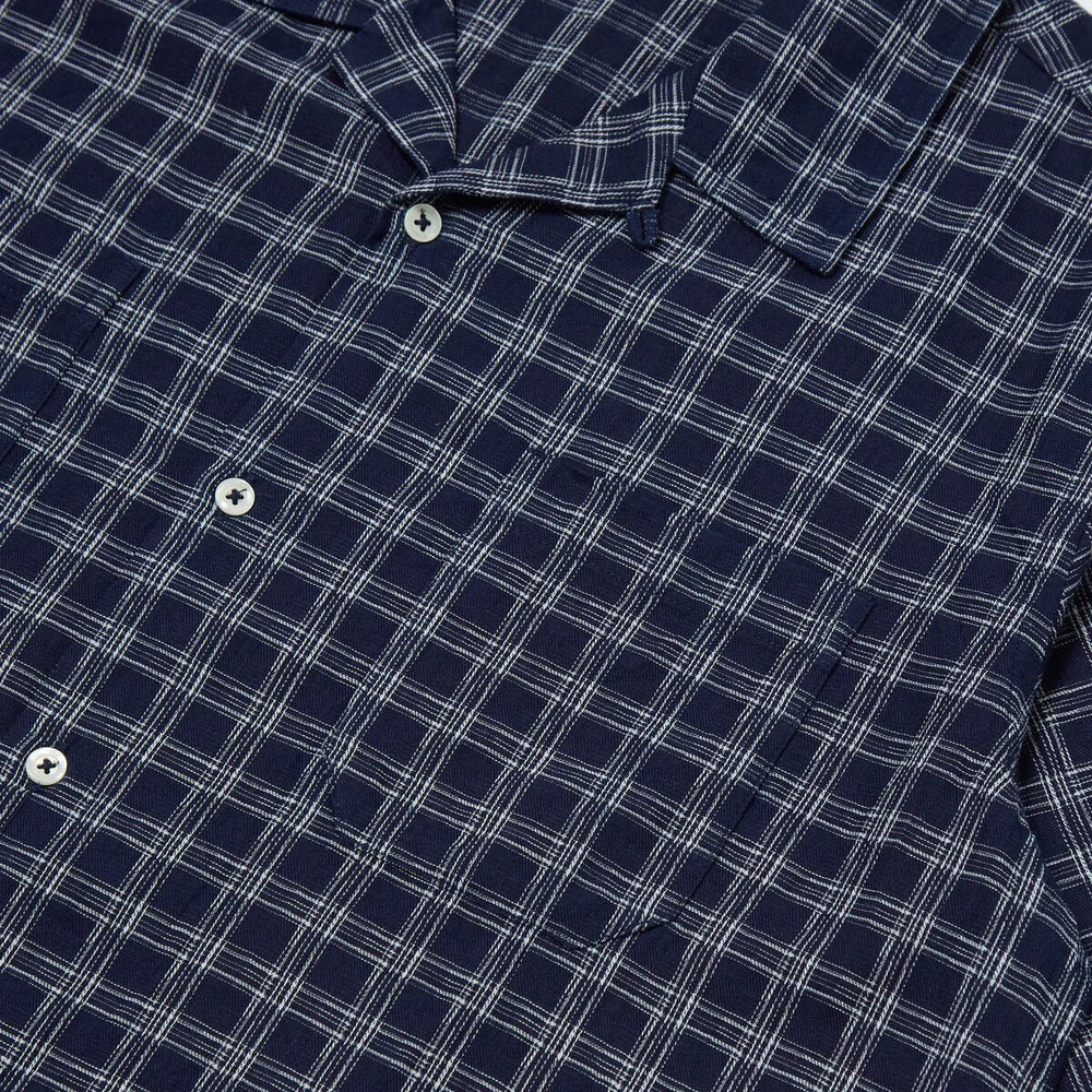 Sal Road Shirt Indigo Check - Merchant Menswear