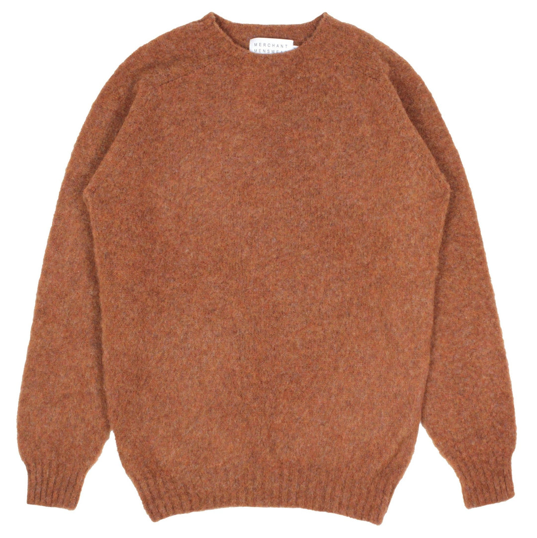 Shaggy Brushed Crew Knit Sienna - Merchant Menswear