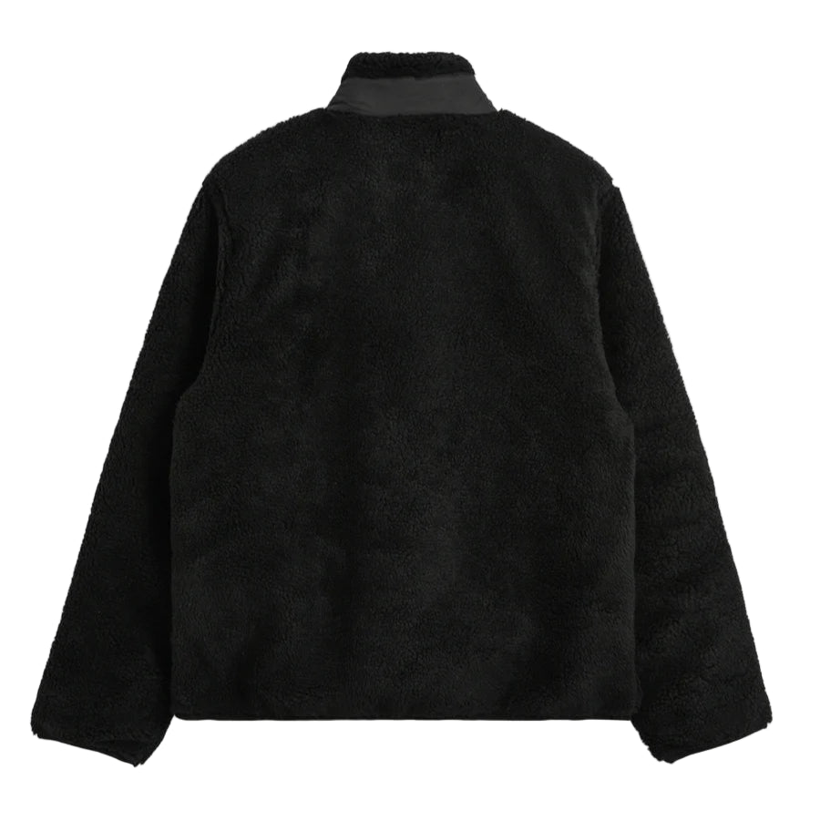 Taion Hi Neck Boa Fleece Mountain Jacket Black x Black - Merchant Menswear