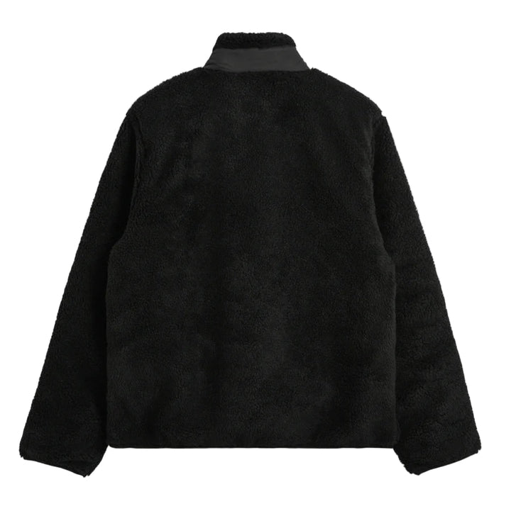 Taion Hi Neck Boa Fleece Mountain Jacket Black x Black - Merchant Menswear