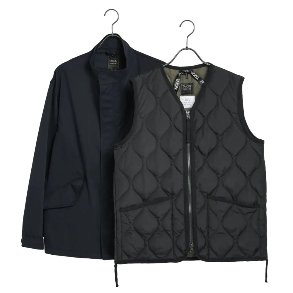 Taion Military V Neck Liner Plus Outer Jacket Navy/Black - Merchant Menswear
